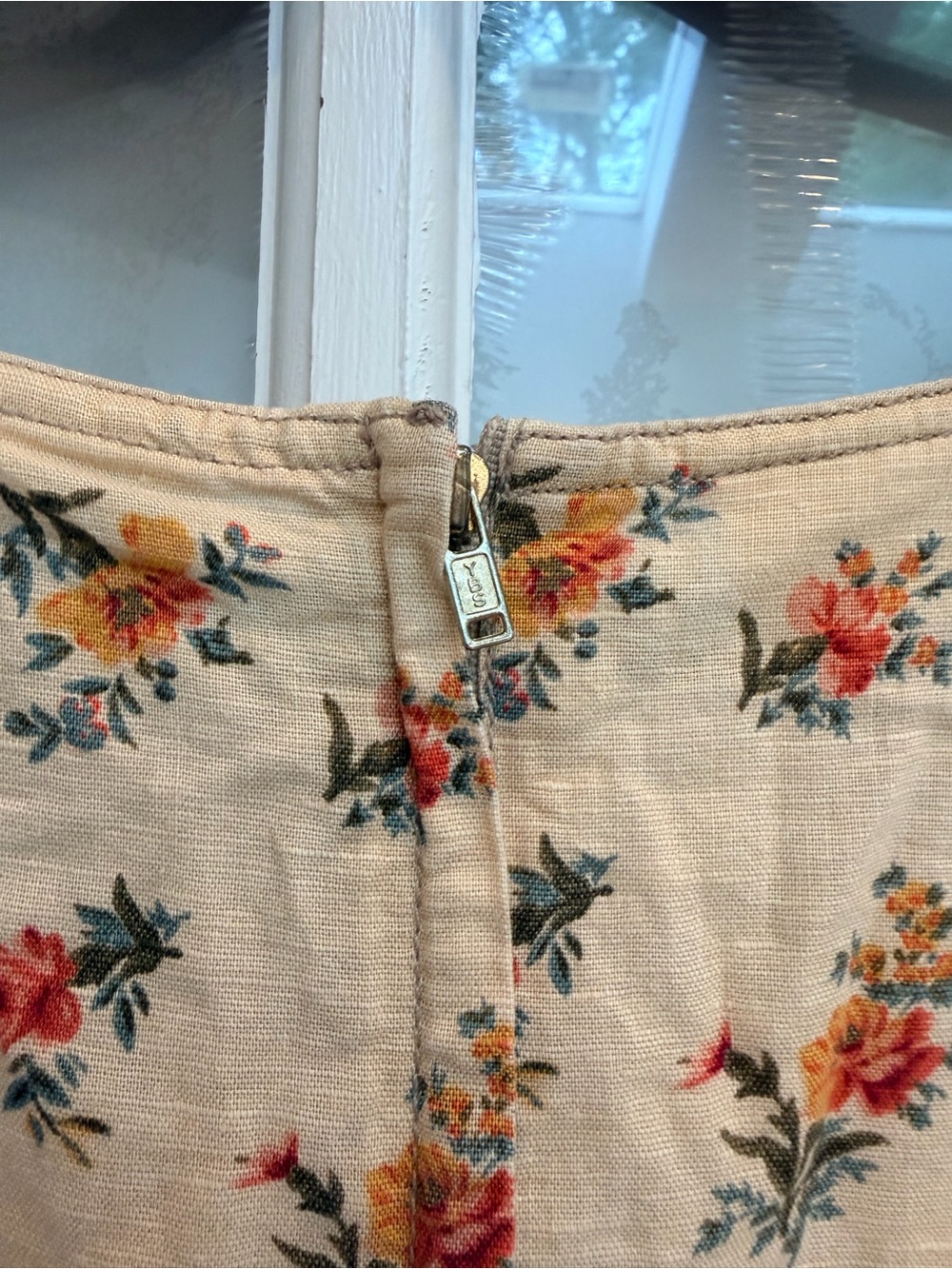 Vintage Liz Claiborne Y2K 90’s Feminine Linen Country Floral Maxi Dress Size 12 - Picture 5 of 13